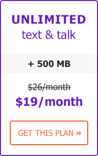 Unlimited Talk & Text + 500 MB