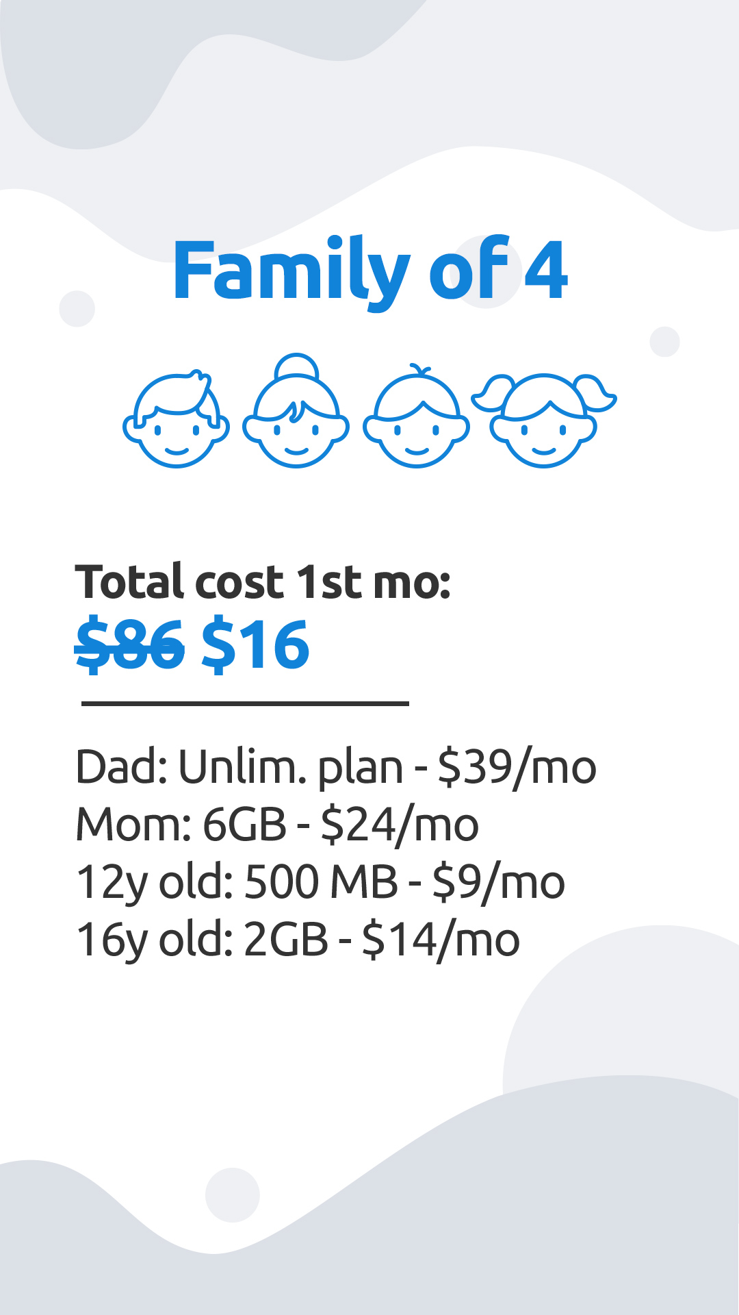 boost family plan 4 lines