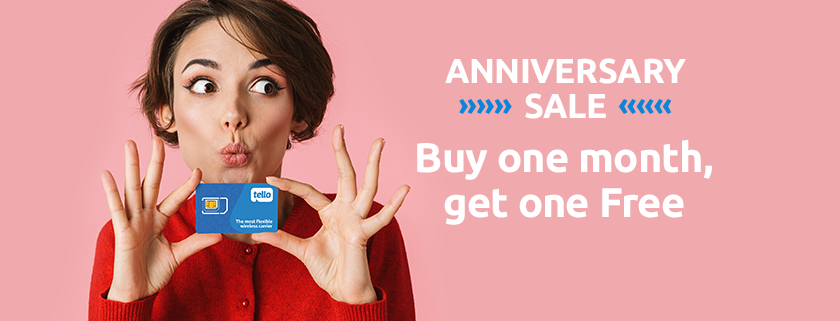 tello anniversary deal: buy one month get one free