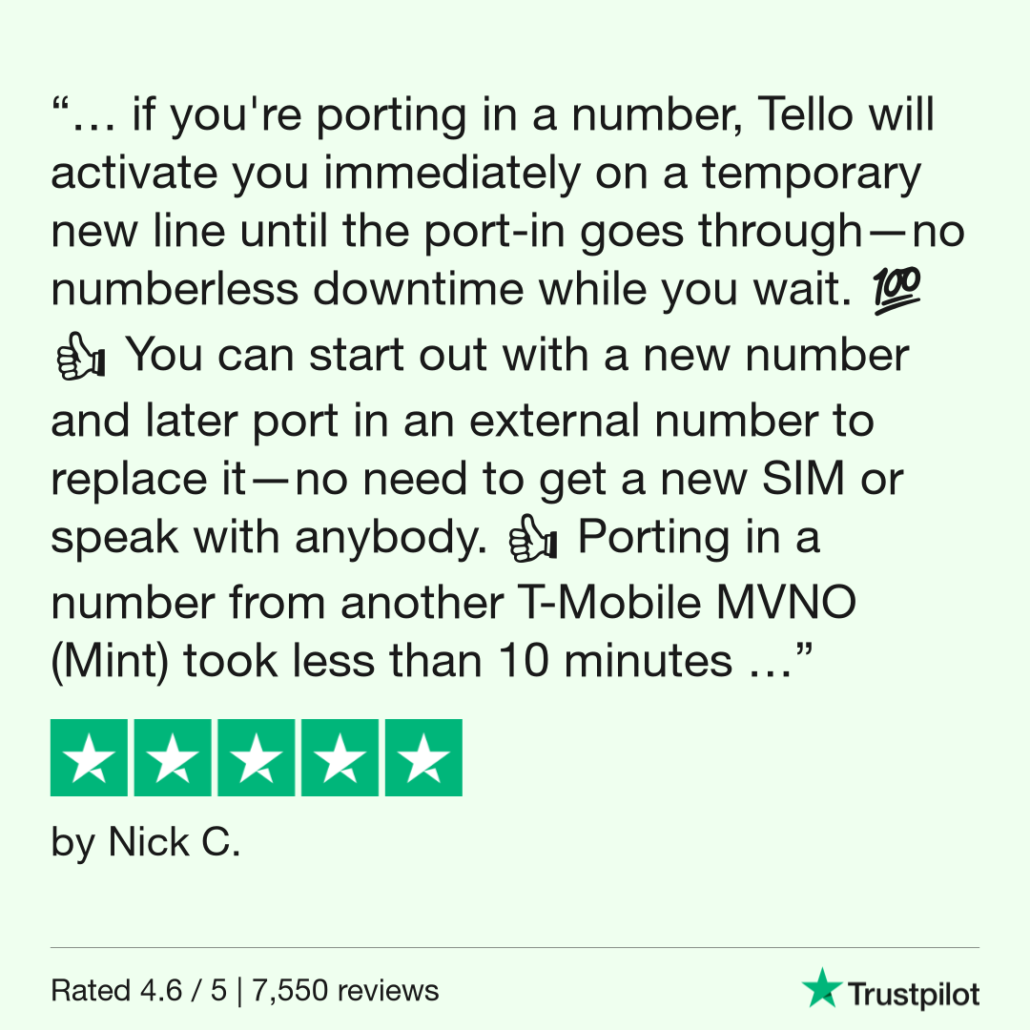 Everything you need to know about porting your number to Tello Mobile