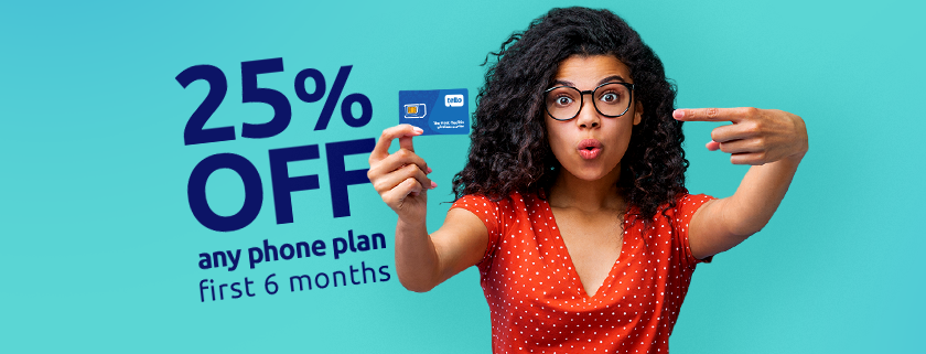 25% OFF all Tello phone plans for 6 months