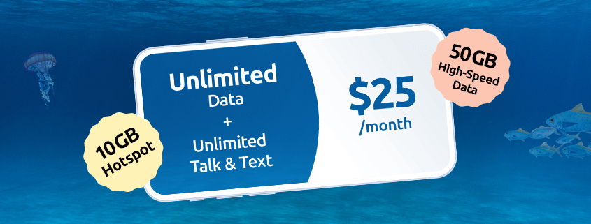 Tello Unlimited plan - 50 GB of High-Speed Data for $25/month