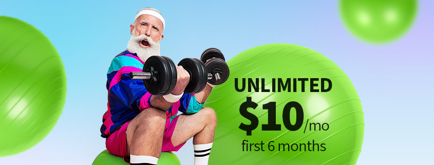 Tello Unlimited at $10/mo (first 6 months)