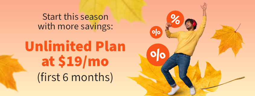 Tello Fall Deal - Unlimited at $19/mo first 6 months